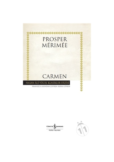 Carmen - Prosper Merimee -  İş Bankası Kültür Yayınları
