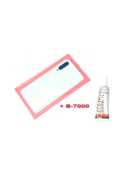 Xiaomi Mi 9 Arka Kapak Batarya Pil Kapağı Cam+b-7000 Beyaz