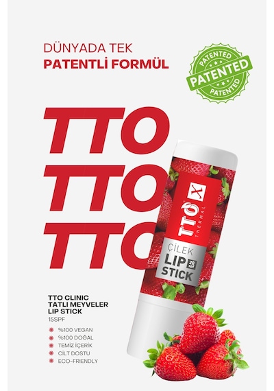 Tto X Çilek Aromalı Lipstick 20 Spf Korumalı