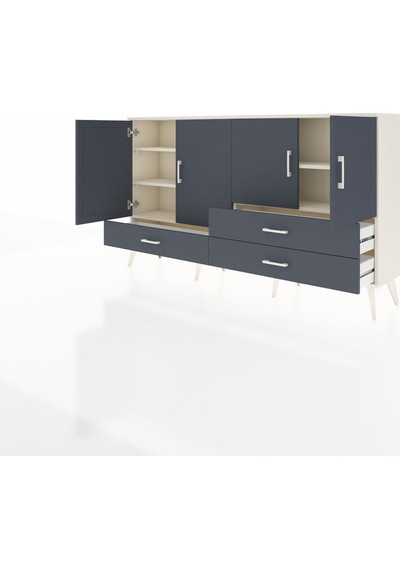 Arges Konsol 5 Raflı 3 Çekmeceli 4 Kapaklı 176x30x99 Aytaşı-antra Aytaşı-antrasit Arges Konsol 5 Raflı 3 Çekmeceli 4 Kapaklı 176x30x99 Aytaşı-antra Aytaşı-antrasit