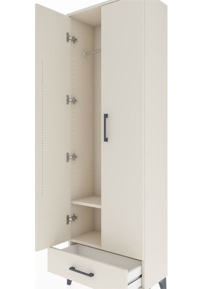 Arges Dolap 2 Raflı Tek Çekmeceli Tek Askılı 60x30x182 Aytaşı... Aytaşı