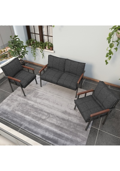Modern Balkon, Bahçe, Cafe, Metal Kanepe Koltuk Takımı , Bahçe Mobilyası, 211 - Antrasit Koyu Gri Modern Balkon, Bahçe, Cafe, Metal Kanepe Koltuk Takımı , Bahçe Mobilyası, 211 - Antrasit Koyu Gri