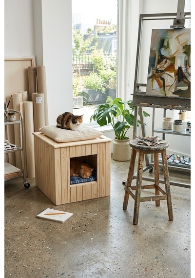 Orbit Kedi Evi Sehpa Ham Ladin Ağacı Bej