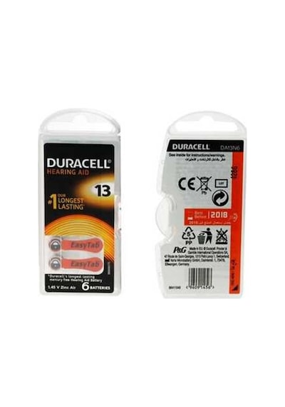 Duracell Activair 13 6'lı Kulaklık Pili