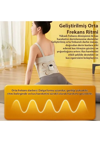 Ezere Slimbelt Pro Ems Isıtmalı Bel Ve Karın Masaj + Egzersiz Kemeri Dijital Ekranlı Şarjlı 3 Kademeli- 5775