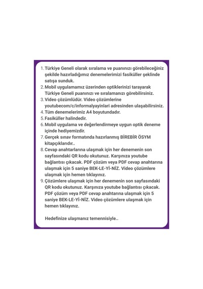 2026 TYT BİYOLOJİ 40lı Manifesto Branş Deneme PAKETİ Fasikül SETİ Özgün Dijital Çözümlü