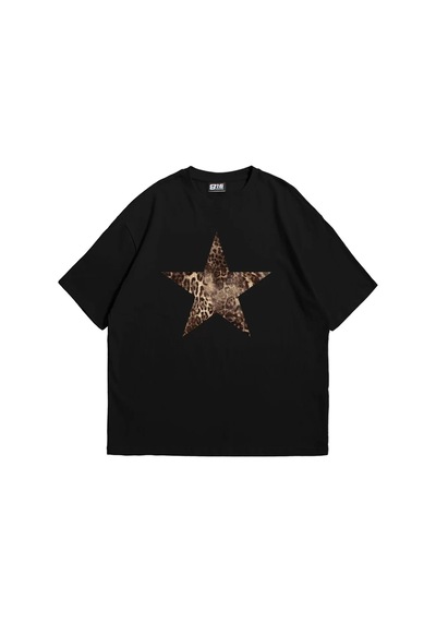 Startmore Starz Leopar Baskılı 24/1 Oversize Unisex Beyaz Siyah