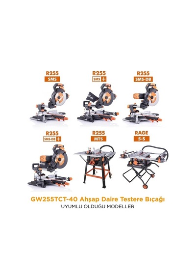 Evolution Gw255tct-40 Ahşap Daire Testere Bıçağı, 255mm