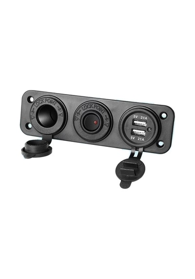 3 Lü Pano Tip Usb Ve Çakmaklık İçin Kulaklı Aparat Üçlü