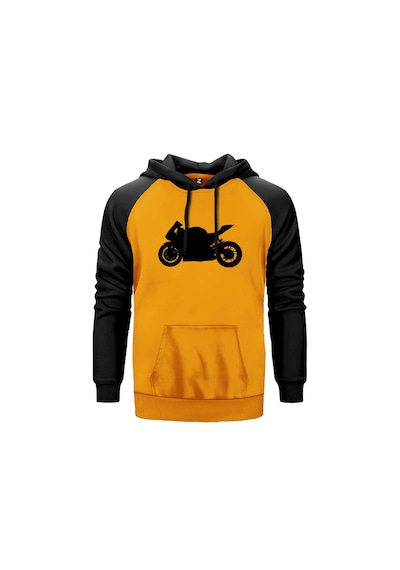 Ducati 1299 Siluet Sarı Renk Reglan Kol Sweatshirt Sarı
