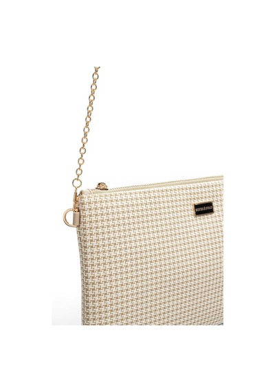 Silver Polo Kum - Kum Beji Kaz Ayağı Ekose Kadın Portföy Ve Clutch El Çantası Sp1034