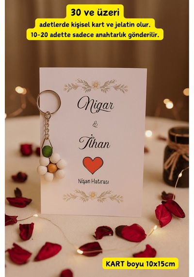 10 Adet Ahşap Papatya Bohem Anahtarlık - Kına Hediye - Nişan Hediye - Nikah Hediye - Anneler Günü Çok Renkli
