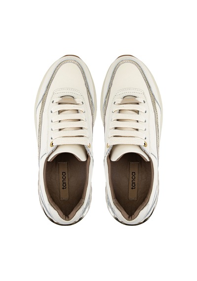Tamer Tanca Kadın Hakiki Deri Bej Sneakers & Spor Ayakkabı 1116 1868 Bn Ayk Y26 Bej/antrasıt