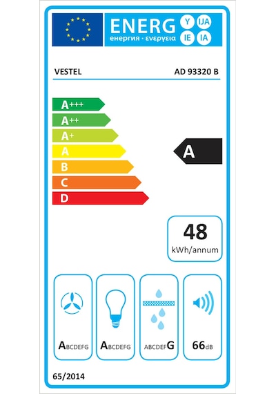 Vestel AD-93320 B Ankastre Davlumbaz