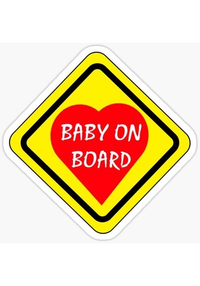 Arabada bebek var Baby On Board Sticker Yapıştırma 19CM md6