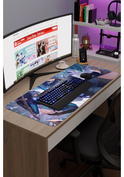 Wanderer Genshin Impact Anime Gacha V3 - 90x40 Xxl Gaming Mouse Pad Fare Altlığı