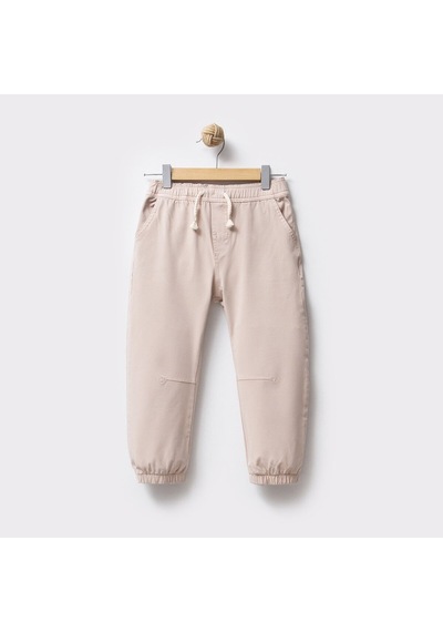 Overdo Kids Erkek Çocuk Paçası Beli Lastikli Jogger Pantolon Krem