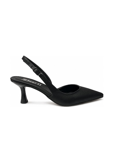 Asmi Shoes Kadın Siena Siyah Süet 7 Cm Topuklu Sivri Burun Arkası Açık Atkılı Ayakkabı Asmi Shoes Kadın Siena Siyah Süet 7 Cm Topuklu Sivri Burun Arkası Açık Atkılı Ayakkabı