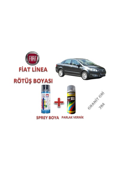 Fiat Linea Granit Gri Rötuş Boyası Ve Vernik Seti 400Ml. Sprey (520384805)