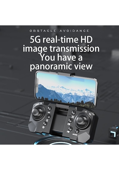 Çeşithane S5 4k Drone 4.3 Ekranlı Uzaktan Kumanda, Çift Kameralı, Katlanabilir Fırçasız Motorlu,