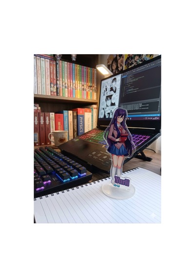 Owl Bag Doki Doki Literatüre Club Yuri Karakteri Desenli Tasarım Acrlyic Pleksi Figür 10 Cm