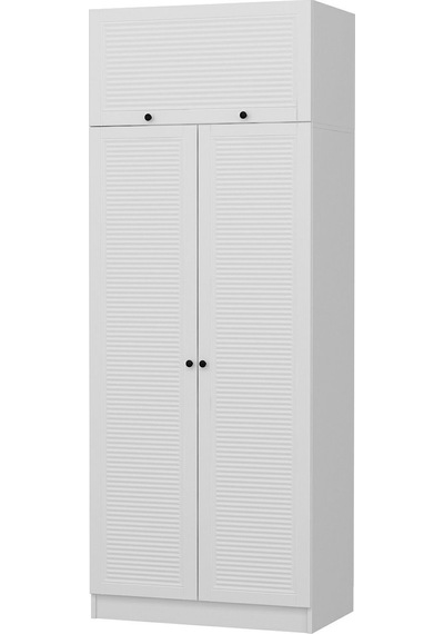 Minar Kale 2 Mebran Panjur Kapaklı Dolap Ve Yüklük Beyaz 210cm Beyaz