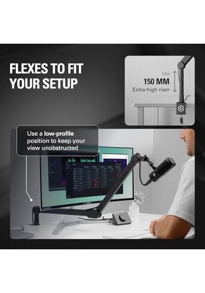 Wave Mic Arm Mk.2 Yayın Ve Podcasting, Kablo Kancası, Masa Kelepçesi, Yükseltici, Usb Ve Xlr Mikrofonlar