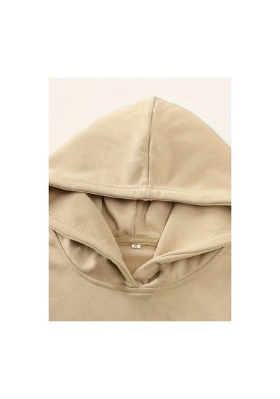 Medinenur Cherry Baskılı Kapüşonlu Sweatshirt Bej