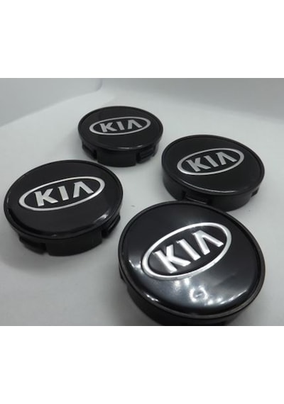 Jant Göbeği Kia 58Mm Dış Çap/ 55Mm Iç Çap 4'Lü Set Siyah