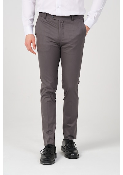 Slim Fit Erkek Kumaş Pantolon Gri
