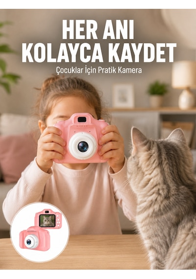 Hd Video Kayıt Özellikli Mini Dijital Kamera Fotoğraf Çekimli Usb Şarjlı Yeni Nesil 88450454