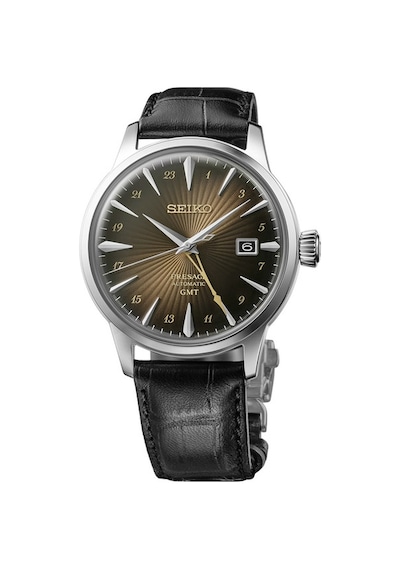 Seiko Ssk039 Time Saat Garantili Presage Deri Kordon Otomatik Mekanizma Siyah Renk Erkek Kol Saati Siyah