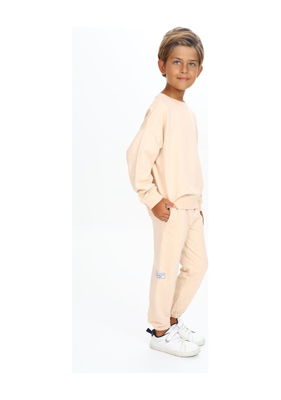 Toontoy Kids Toontoy Erkek Çocuk Armalı Eşofman Takım Bej