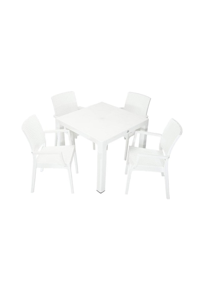 Depootoptan Mandella Elit Rattan 90 x 90 CM Elit Koltuk Masa Takımı Beyaz Depootoptan Mandella Elit Rattan 90 x 90 CM Elit Koltuk Masa Takımı Beyaz