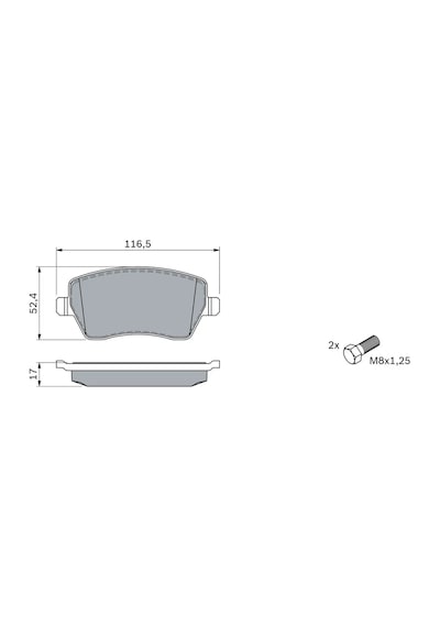 Fren Balatası - Dacia Lodgy, Sandero, Duster, Logan, Dokker - Tecno-brake-braketcb70104 61721442