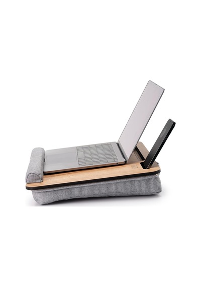 Ls014 Minderli Laptop Sehpası Meşe Gri