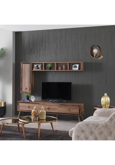 Homemania Manya Ahşapli Eskitme Aplik 1 X E27 Çok Renkli