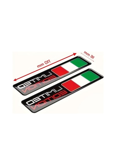 3d İtalyan Bayrağı Tasarımlı Sticker - Limited Edition Abanoz