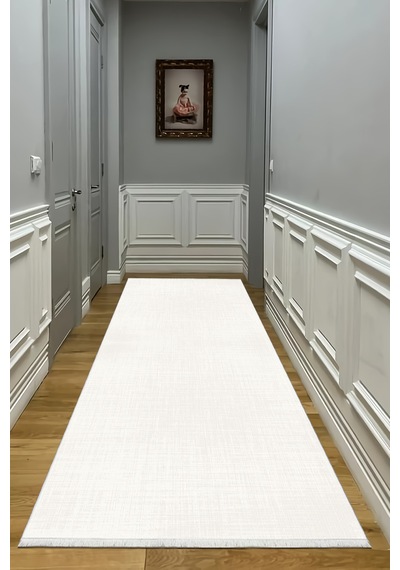 Dijital Baskı Pamuk Dokuma Taban Desenli Yolluk Koridor Halısı Ekru 831665029 Ekru