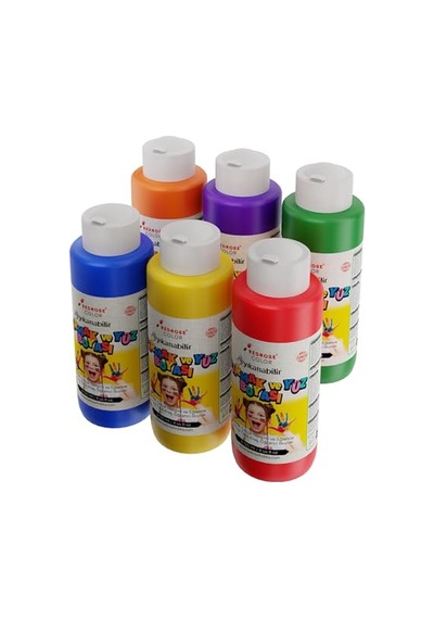 Ara Renkler Parmak Boyası 6'lı Set 6x120ml 12