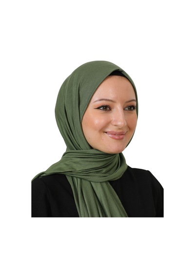 Modish Group Şal Tesettür Başörtüsü Premium Kumaş Eşarp Uzun Islami Giyim Viskon - Haki