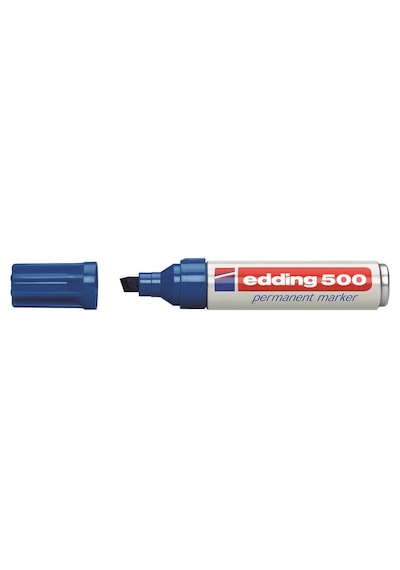 Edding 500 Mavi Kesik Uç Marker Kalem Mavi