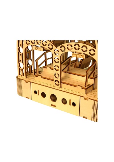 Algwooddesign 3d Ahşap Dönme Dolap Maketi, 206 Parça Lazer Kesim Yapboz, Nostaljik Luna Park Maket Kiti, Yetişkinler Ve Gençler İçin Eğitici Ahşap Puz