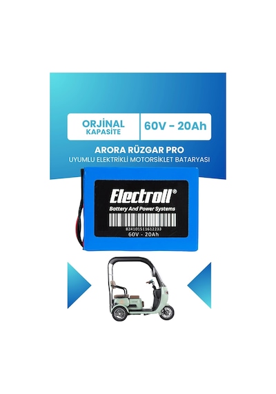 Arora Rüzgar Pro Uyumlu Batarya Lifepo4 60v 20ah