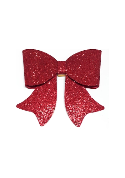 Kırmızı Renk Simli Eva Küçük Fiyonk 12 Cm