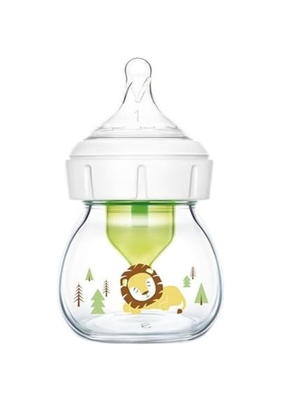 60 Ml Geniş Ağız Anti-kolik Options+ Desenli Cam Biberon Aslan, Tekli Paket