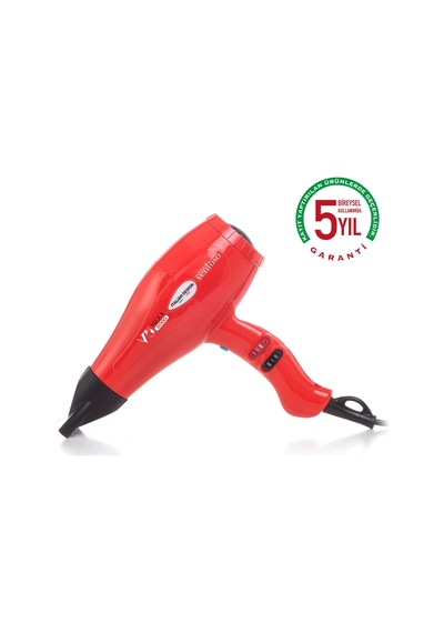 Ventoso V5 Silex5000 2500 W Profesyonel Fön Makinesi Kırmızı Ahşap Fön Fırçalı