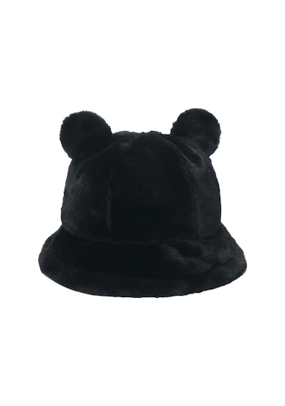 Mood Agenda Sevimli Ayı Kulak Peluş Bucket Şapka Siyah