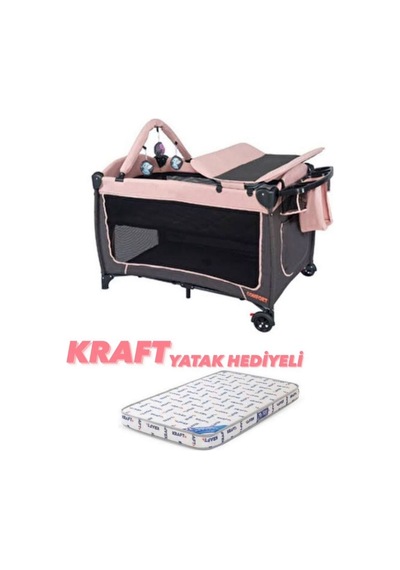 Öykü Bebek Diyari Yatak Hediyeli Oyun Park Beşik Pembe