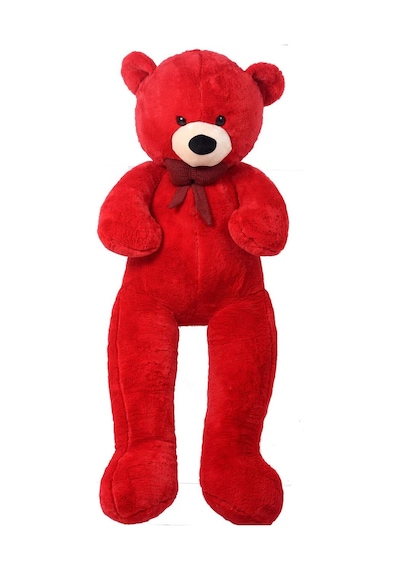 Papyonlu 180-190 Cm Dev Boy Sevimli Peluş Koca Ayı - Sevgiliye Eşe - Arkadaşa Özel Hediye Kırmızı